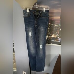 Vintage 90s Buffalo David Bitton Women's w26 Blue Denim Mid Rise Straight Jeans